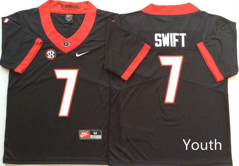 Youth Georgia Bulldogs 7 D'Andre Swift Black Nike College Football Jersey,We sell and wholesale Youth Georgia Bulldogs 7 D'Andre Swift Black Nike College Football Jersey on line form chian!